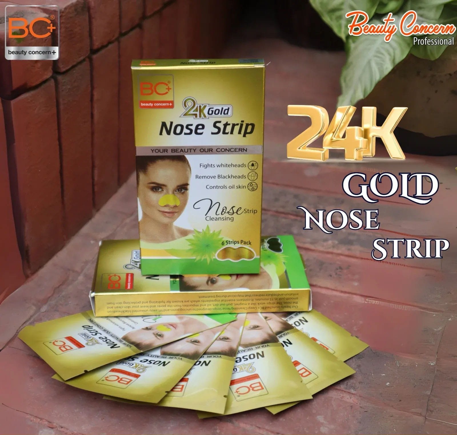 BC+ Beauty Concern 24K Gold Nose Strip (6 Pcs Strip Pack)