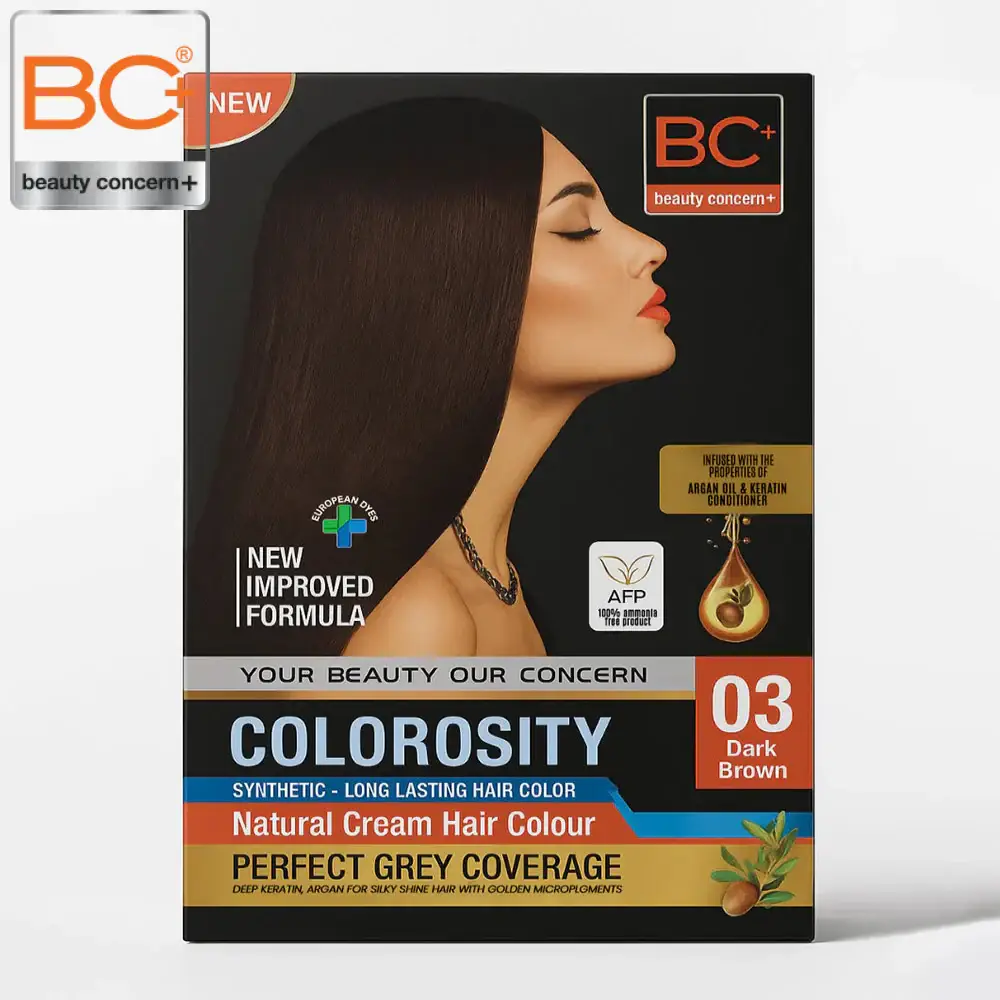 BC+ Beauty Concern Colorosity Natural Cream Hair Color (Dark Brown #03)