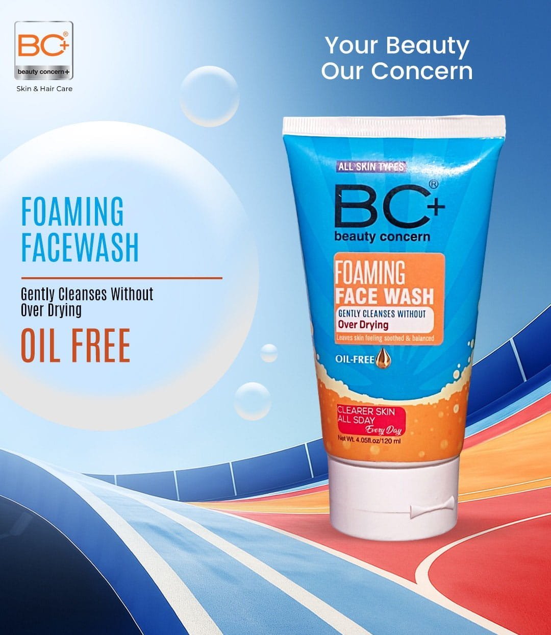 BC+ Beauty Concern Foaming Face Wash (120ml)