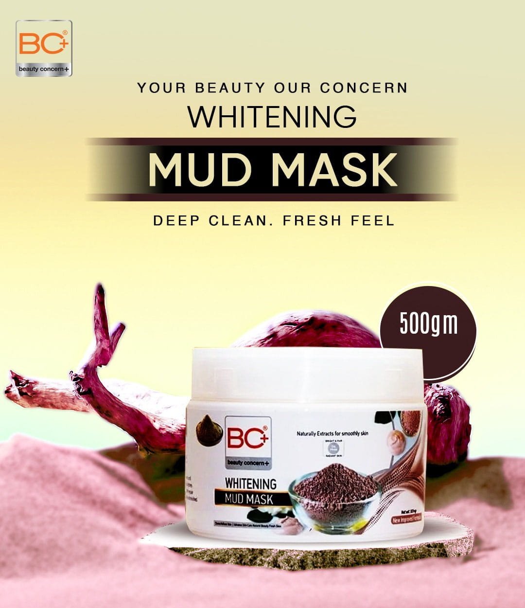 BC+ Beauty Concern Whitening Mud Mask (500gm)