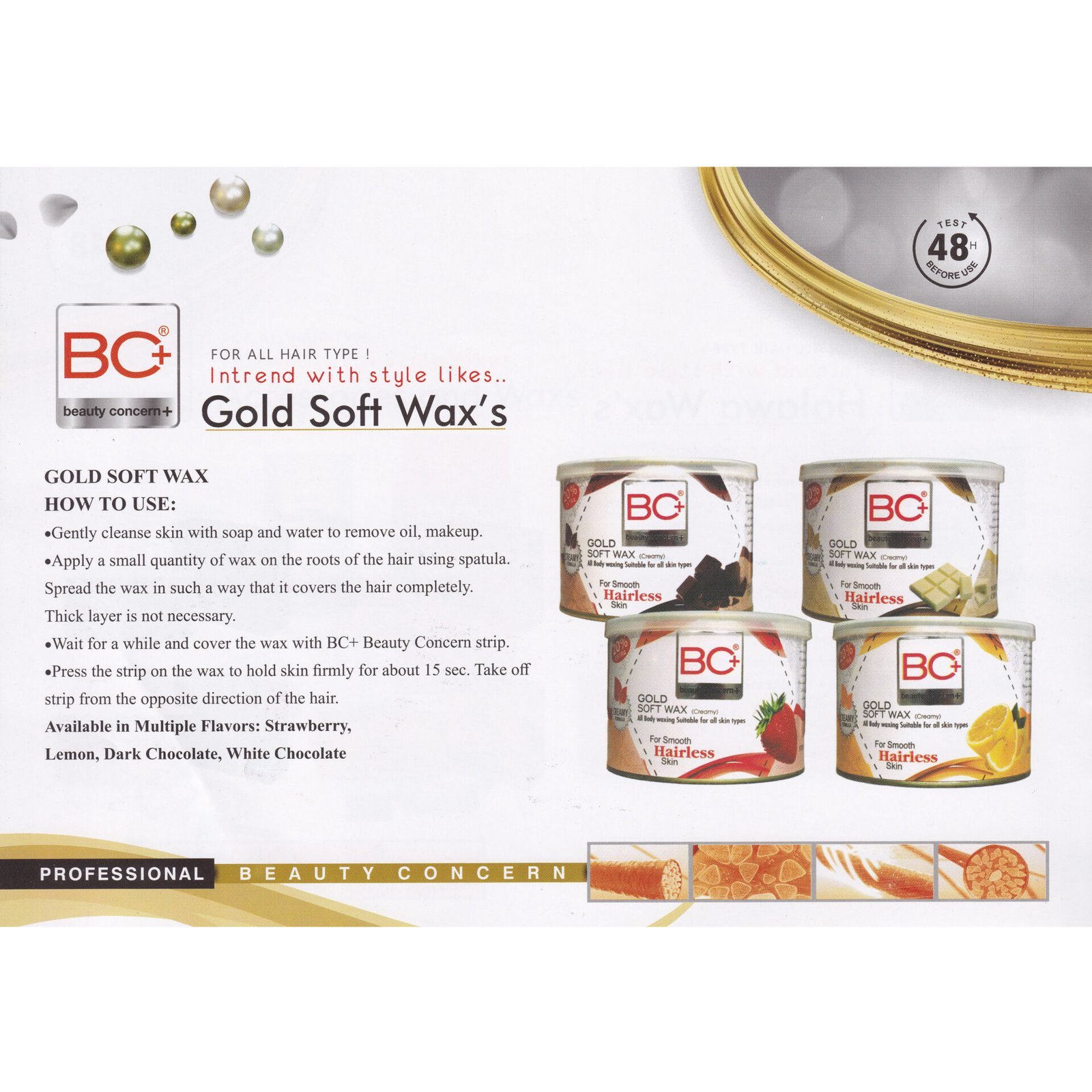 BC+ Beauty Concern Gold Soft Wax (Creamy) White Chocolate (400gm) - Image 2