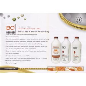 BC+ Beauty Concern Brazil Pro Keratin Rebonding Kit (Pack of 3) – Professional Hair Smoothing & Straightening System